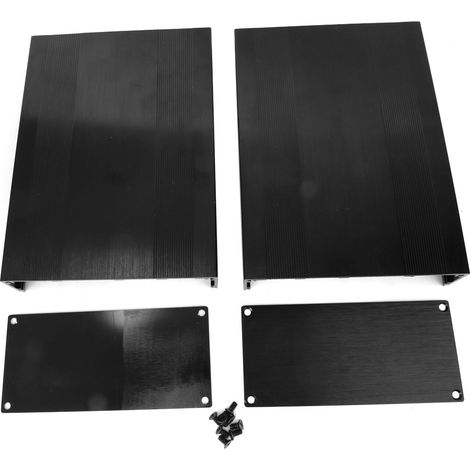 Boîtier électronique en aluminium refroidi type fendu pour amplificateur GPS (200mm) - Coffret de protection dissipateur thermique (1/5)