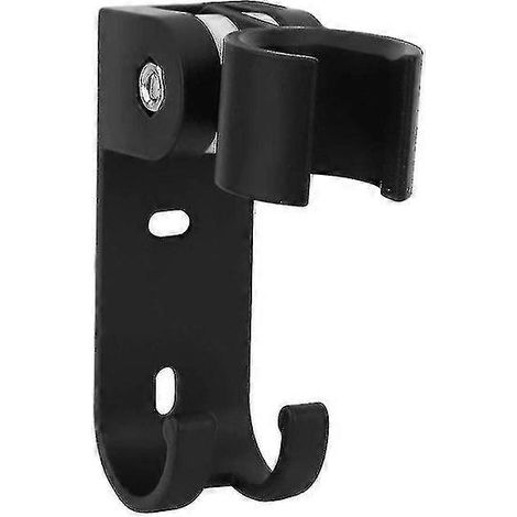 Support de pommeau de douche mural réglable en acier inoxydable noir mat (1/5)