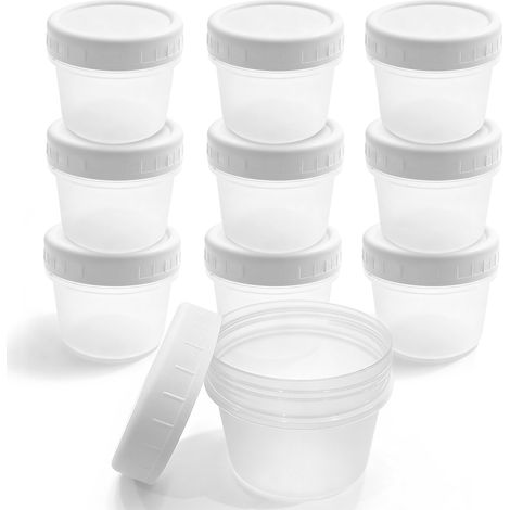 Lot de 25 petites boîtes de conservation de 160 ml avec couvercle, réutilisables, en plastique, anti-fuite et empilables, mini récipients alimentaires pour collations, sauces, fruits, micro-ondes (1/5)