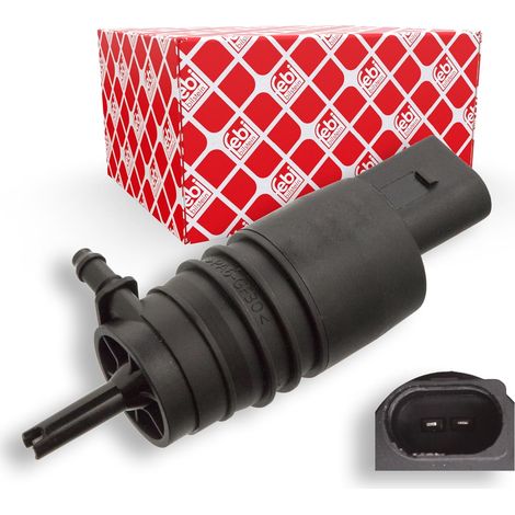 Scheibenwaschpumpe – 1 Stück – 12 V – 2 Anschlüsse – Für die Fensterreinigung – Kompatibel mit verschiedenen Fahrzeugen (1/5)