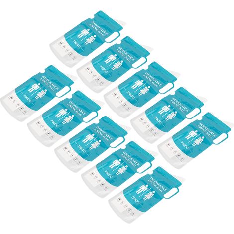 10 sacs à uriner jetables 750ml, urinoir portable d'urgence pour hommes femmes enfants, idéal camping et embouteillages (1/5)