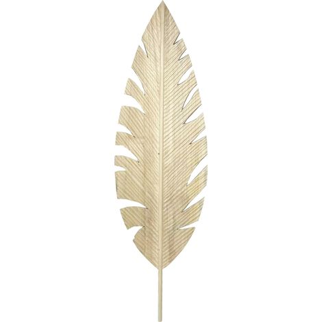 Décoration murale feuille dentelée en bois naturel - bois naturel clair (1/3)