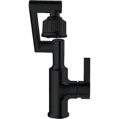 Robinet de Cuisine remplisseur de Pot Robinet d'évier de Cuisine, Montage sur Pont, Robinet pivotant à Une Main, Chrome (Color : Matte Black, Size : Small) (1/5)