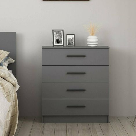 Cajonera Kalmaegi, 4 Cajones, Apertura Deslizante, Cierre Deslizante, 70x79x42h cm Gris Ceniza (1/5)