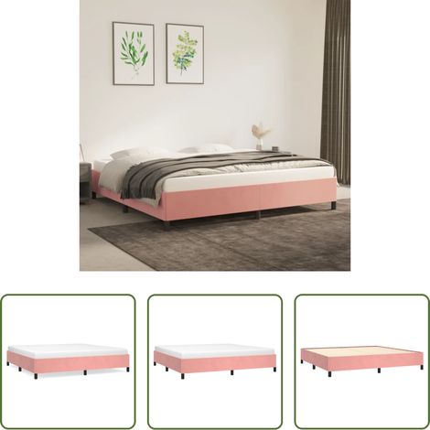 Samtbett - Bettgestell Rosa 200x200 cm Samt (1/5)