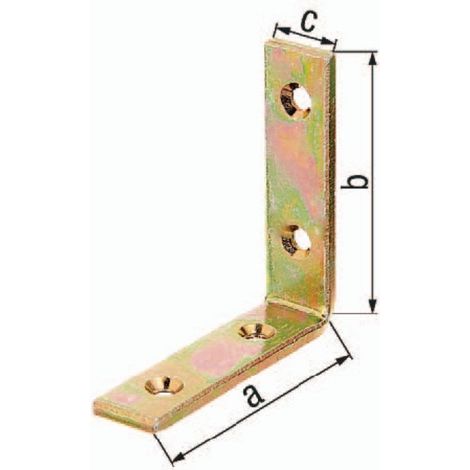 GAH 339135 Balkenwinkel L180x180mm Breite 20 mm schmal Stahl roh galvanisch gel