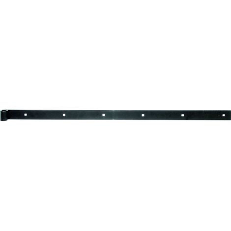 Penture droite noire – 800 mm x 35 mm – avec gond Ø14 mm – acier plastifié pour portails et volets – Marque