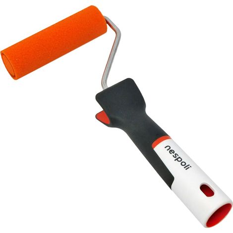 Mini Rouleau de Peinture Microcrater 11 cm, Rouleau de Peinture pour Objets et Bricolage, pour Vernis à Eau et solvant - Poignée Ergonomique Soft Touch, étage Uniforme, Finition (1/5)