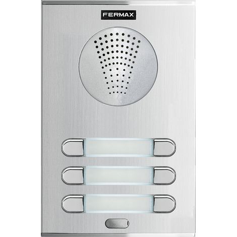 Placa cityline 4+N, aluminio anodizado, pulsadores cromados, estanca para exteriores.