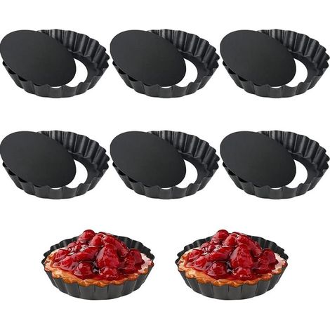 Tartelette-Form – Kohlenstoffstahl mit herausnehmbarem Boden – PFOA-freie Antihaftbeschichtung – Für Mini-Quiches und -Kuchen – 10 cm – 8-teilig (1/5)