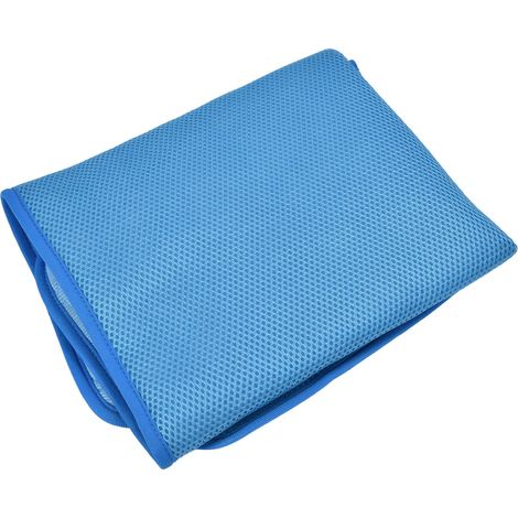 Tapis rafraîchissant pour animaux de compagnie, respirant et doux, pour l'été, pour chien et chat, pour niche, canapé, lit ou sol, bleu XXL (1/5)
