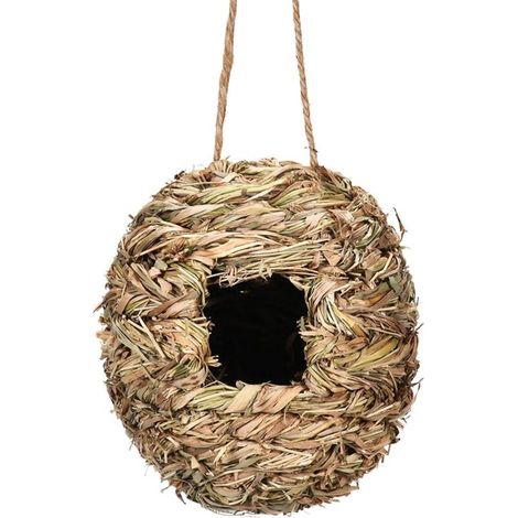 Bardusch-Maison De Colibri en Naturelle À L'extérieur – Pochette pour Nid D'oiseau Suspendue Et Poches De Perchoir, Nichoir en Fait À La Main Cage De Cabane À Oiseaux Tissée À La Main, pour Habit (1/4)