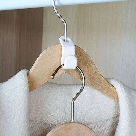 6er-Set Kunststoff-Garderobenhaken für den Heimgebrauch, platzsparend, multifunktional, stapelbar, für Kleidung, Schränke, Garderoben und Schlafzimmer. Praktischer Aufbewahrungsorganizer. (1/5)