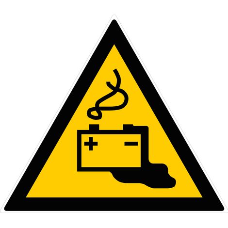Panneau Attention batterie danger - Rigide Triangle 300mm - 4200743