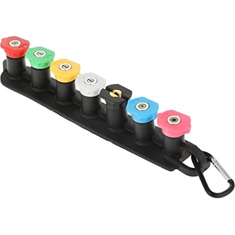 Ensemble d'embouts de nettoyeur haute pression avec porte-buse, 7 embouts de buse de pulvérisation pour nettoyeur haute pression, connexion rapide de 6,35 mm, 4000 PSI (1/5)