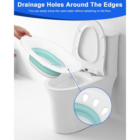Vasche da bagno per WC, Semicupi per WC, Vasca per semicupio portatile, Semicupio per emorroidi, Semicupio pieghevole per donne incinte, Sollievo perineale dall'episiotomia (1/4)
