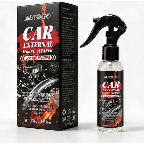 Le nettoyant extérieur pour moteur automobile AUTOGO dissout efficacement les boues, élimine les taches d'huile tenaces du compartiment moteur et offre un nettoyage en mousse. (1/5)