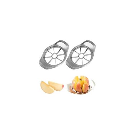2 Pcs coupe pomme, trancheur de pomme, decoupe pomme en acier inoxydable, découpe pommes à 8 lames, tranche pour Les Pommes et Les Poire, enleve trognon pomme, Réutilisables (1/5)