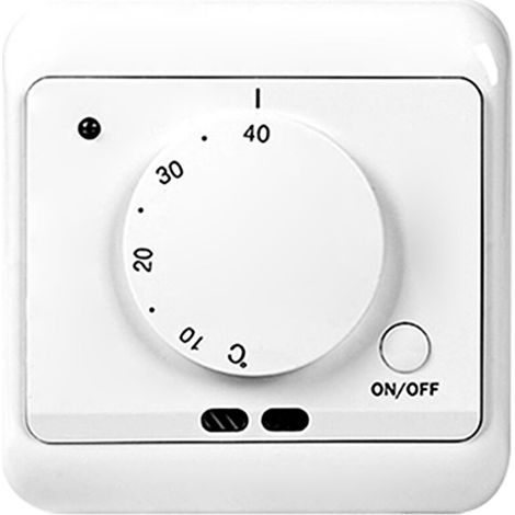 230V Mechanical Non-Programmable Manual Thermostat Room Temperature Controller Floor Heating Thermostats with Anti-froze Function 5-40℃ (1/5)