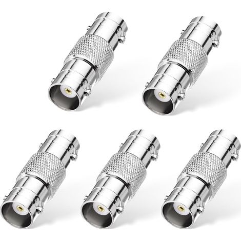 Connecteur BNC 50 ohms BNC Femelle à Femelle Barillet Adaptateur Coaxial RF à Faible Perte Support HD-SDI/3G-SDI/4K/8K pour Moniteur Caméra de Sécurité DVR Enregistreur (1/5)