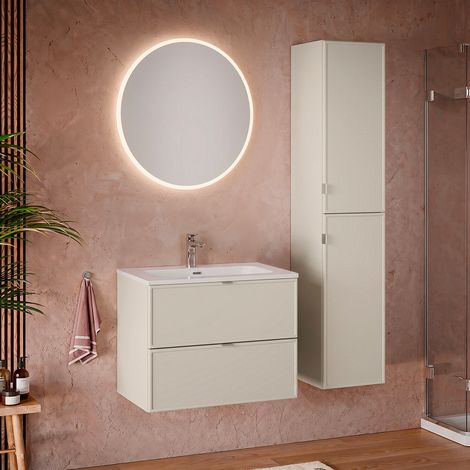 Set di mobili da bagno con lavabo Alba cachemire 80cm (1/5)