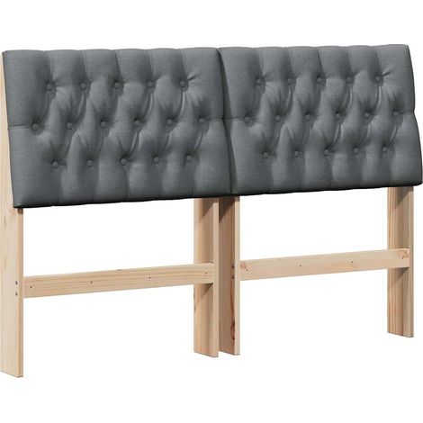 Maison Exclusive - Cabecero tapizado Gris oscuro 140 cm Madera de