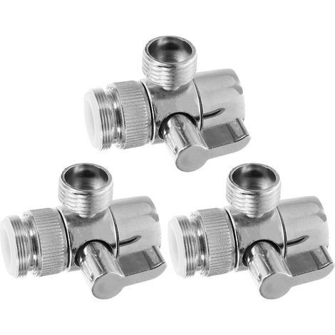 3 Pièces Répartiteur de Robinet à 3 Voies en Cuivre et Abs (1/5)