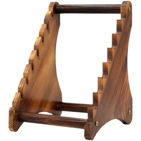 Présentoir a Couteaux en Bois a 7 Niveaux,Fixe Présentoir Collection Couteaux Pouvant Contenir Jusqu\\'à 7 Couteaux pour la Maison, Restaurant,Cuisine,Comptoir,Table (1/3)