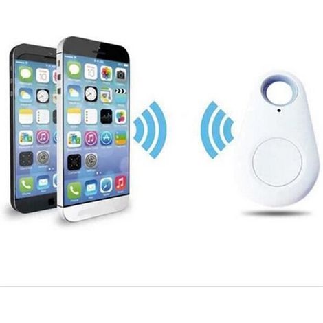 Puce Bluetooth traceur Localisateur GPS Tag alarme Wallet Key Pet Dog Finder, Mini Traceur Bluetooth Sans Fil Localisateur GPS Blanc