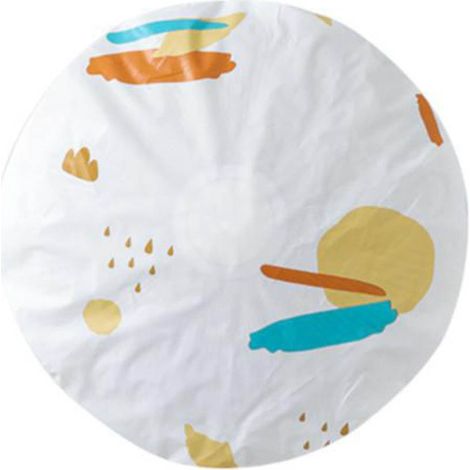 Housse De Protection Pour Ventilateur - Motif Fleurs Dessin Animé - En PEVA Souple Et Lavable - Design Élastique Rond - 1 Pièce (1/2)