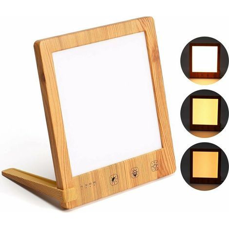 Lámpara de fototerapia LED de 10000 lux para el tratamiento eficaz del trastorno afectivo estacional (TAE), con función de temporizador y control táctil. Apta para uso doméstico/de oficina. 160 mm. (1/4)