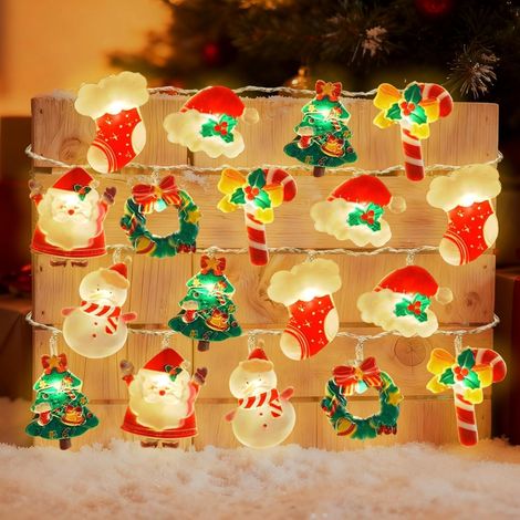 Eine 3 Meter lange Lichterkette mit 20 LEDs – ideal zum Dekorieren von Weihnachtsbäumen, Schneemännern und dem Weihnachtsmann. (1/5)