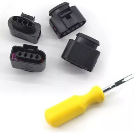 Kit de réparation de connecteur de bobine d'allumage de voiture 4 pièces harnais et outil pour Audi VW 4B0973724 (1/5)
