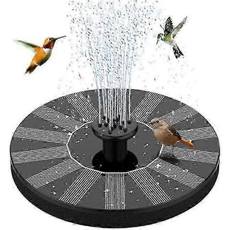 Fontaine solaire flottante adaptée aux bassins de jardin, équipée d'un panneau solaire de 5W. (1/5)