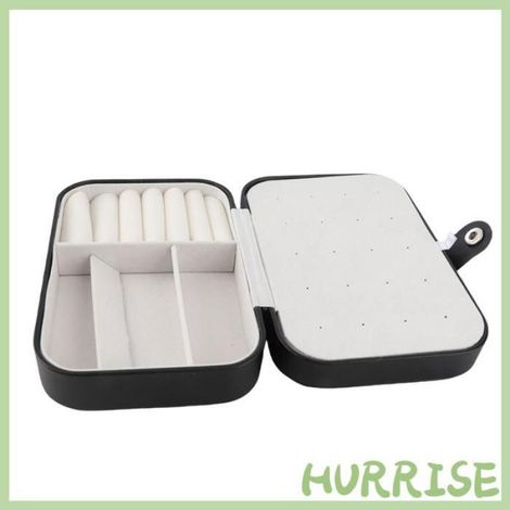 Garosa Boîte à bijoux de boucle d'oreille Earring Jewelry Box Waterproof PU Leather Large Capacity Simple montres bijoux Noir (1/5)