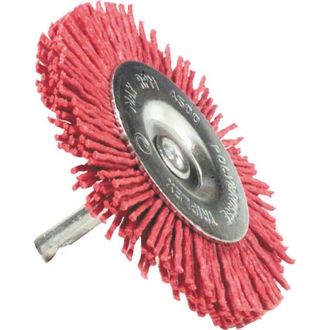 Spazzola Circolare 75mm in Nylon su Astina T6 Confezione - Tivoly