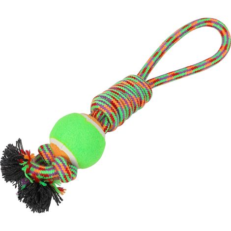 Jouet Corde Nœud Captain pour Chien – Corde à Mâcher – Jouet Résistant en Corde pour Chien – Jouet avec Balle à Mâcher – Nœud Captain