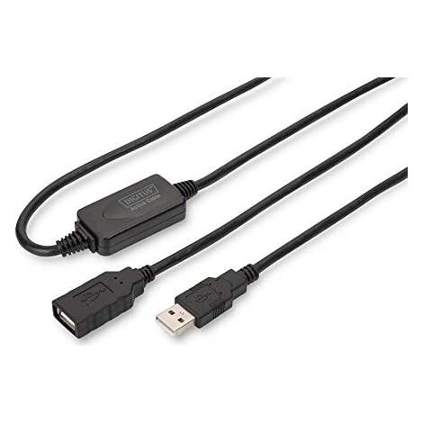 Digitus Câble USB USB 2.0 USB-A femelle, USB-A mâle 15.00 m noir avec USB, avec rallonge DA-73101 R324631 (1/5)
