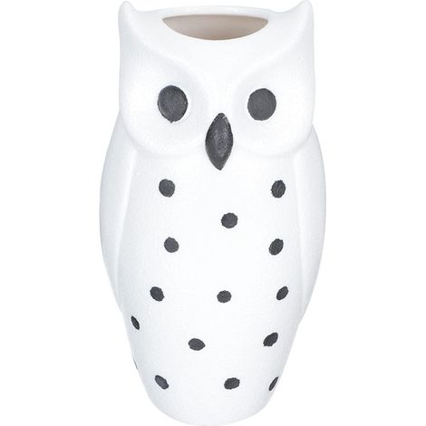 Vase à Fleurs Séchées Créatif en Céramique Blanc de Hibou, Décoration de Bureau Chic pour Salon ou Espace Commercial (1/5)