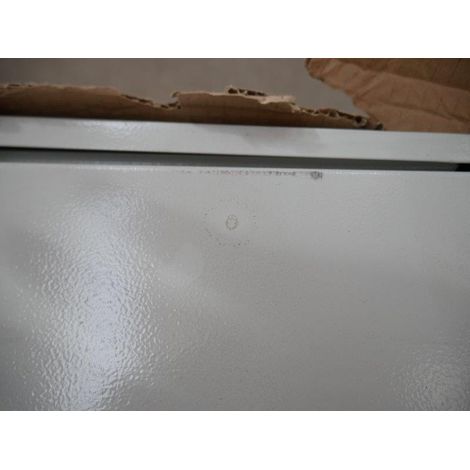 Coffret acier gris (Déclassé) 400x4000x200mm pour DHM avec porte pleine + serrure IK10 IP54 Spacial (1/4)
