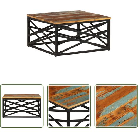 Altholz Couchtisch - Couchtisch 68x68x35 cm Altholz Massiv (1/5)
