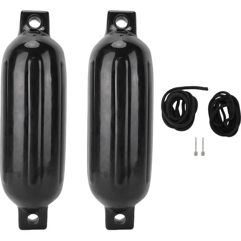 Parabordi gonfiabili in PVC per barche, ormeggio portatile e leggero con corda nera per yacht. (1/5)