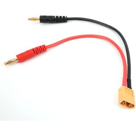 Câble de chargeur RC de 15 cm, connecteur XT60 vers fiche banane 4 mm, calibre 14 AWG, pour chargeur de batterie LiPo (1/5)