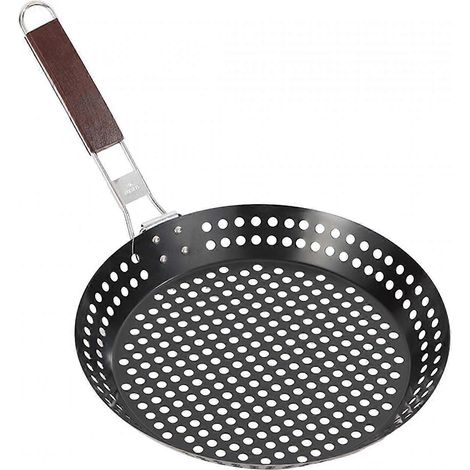 Poêle à griller portable, plateau à pizza, poêle à griller pour la cuisine, la pêche à la maison (1/4)