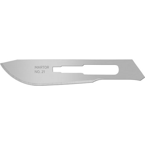 MARTOR SKALPELLKLINGE 21 Spezialschliff Skalpellklingen 66 mm Stahl 10 St. (1/5)