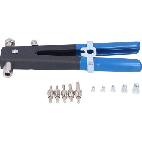 Kit de riveteuse portable, outil de rivetage manuel en acier inoxydable haute dureté, sans effort (1/5)