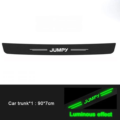 (Coffre 1 pièce) Pour Citroën JUMPY Logo lumineux Seuil de porte Autocollants Bande adhésive Film de protection étanche en fibre de carbone Accessoires (1/3)