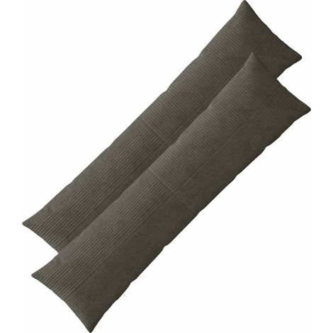 vidaXL Funda de almohada 2 pcs ALMELO Gris antracita 40 x 145 cm pana (1/5)
