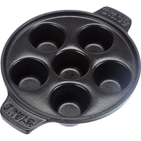 Staub Specialities Piatto per lumache, Ghisa, Nero, 14 cm (1/4)