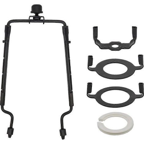 Support de lampe à abat-jour réglable de 20 cm avec adaptateurs et bague de conversion pour douilles et lampadaires, noir (1/4)